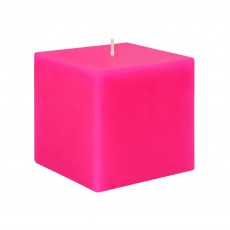 3 x 3 Inch Hot Pink Square Pillar Candles