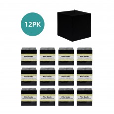 3 x 3 Inch Black Square Pillar Candles (12pcs/Case) Bulk