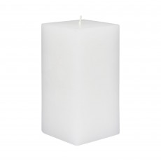 3 x 6 Inch White Square Pillar Candle
