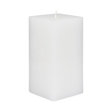 3 x 6 Inch White Square Pillar Candle
