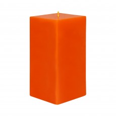3 x 6 Inch Orange Square Pillar Candle