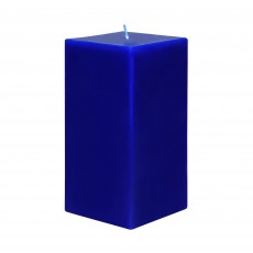 3 x 6 Inch Blue Square Pillar Candle