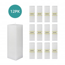 3 x 9" White Square Pillar Candle (12pcs/Case) Bulk