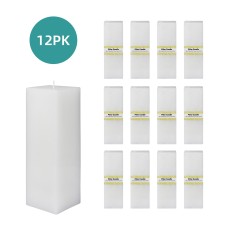 3 x 9" White Square Pillar Candle (12pcs/Case) Bulk
