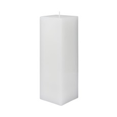 3 x 9 Inch White Square Pillar Candle