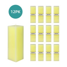 3 x 9" Ivory Square Pillar Candle (12pcs/Case) Bulk