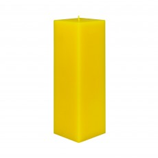 3 x 9 Inch Yellow Square Pillar Candle