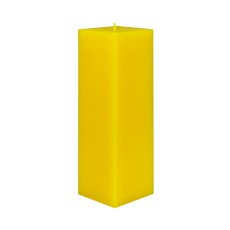 3 x 9 Inch Yellow Square Pillar Candle