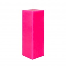 3 x 9 Inch Hot Pink Square Pillar Candle