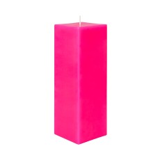 3 x 9 Inch Hot Pink Square Pillar Candle