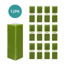 3 x 9 Inch Sage Green Square Pillar Candle (12pcs/Case) Bulk