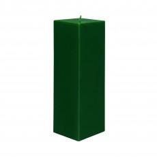 3 x 9 Inch Hunter Green Square Pillar Candle
