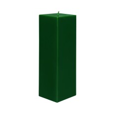 3 x 9 Inch Hunter Green Square Pillar Candle