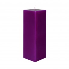 3 x 9 Inch Purple Square Pillar Candle