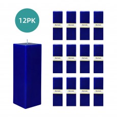 3 x 9 Inch Blue Square Pillar Candle (12pcs/Case) Bulk