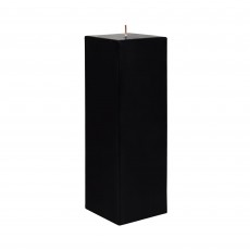 3 x 9 Inch Black Square Pillar Candle
