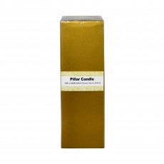 3 x 9 Inch Metallic Bronze Gold Square Pillar Candle