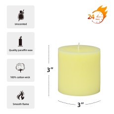 3 x 3 Inch Ivory Pillar Candle