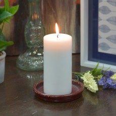 3 x 4 Inch  White Pillar Candle