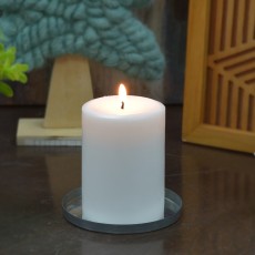 4 x 6  Inch White Pillar Candle