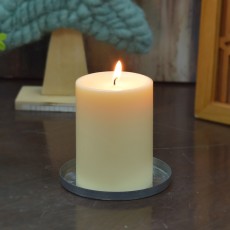 3 x 4 Inch  Ivory Pillar Candle