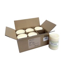 3 x 4 Inch Ivory Pillar Candles - Set of 6