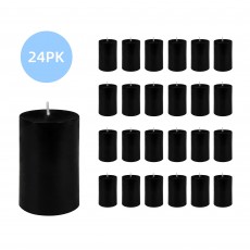 2 x 3 Inch Black Pillar Candle (24pcs/Case) Bulk