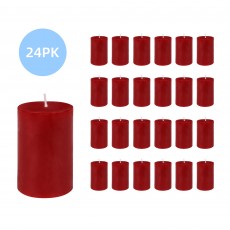 2 x 3 Inch Red Pillar Candle (24pcs/Case) Bulk