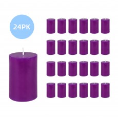 2 x 3 Inch Purple Pillar Candle (24pcs/Case) Bulk