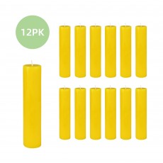2 x 9 Inch Yellow Pillar Candle (12pcs/Case) Bulk