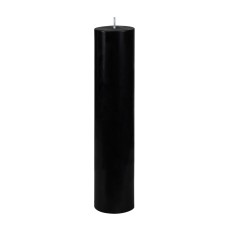 2 x 9 Inch Black Pillar Candle
