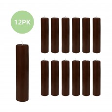 2 x 9 Inch Brown Pillar Candle (12pcs/Case) Bulk