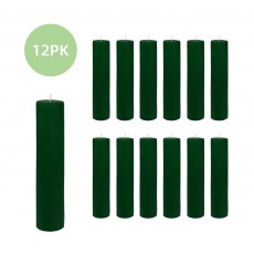 2 x 9 Inch Hunter Green Pillar Candle (12pcs/Case) Bulk