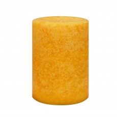3 Inch x 4 Inch Pumpkin Spice Mustard Scented Pillar Candle