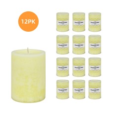 3 Inch x 4 Inch Ivory Vanilla Scented Pillar Candle (12pcs/Case) Bulk