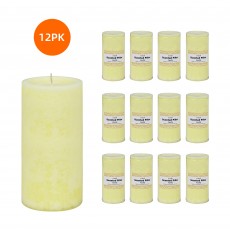 3 Inch x 6 Inch Ivory Vanilla Scented Pillar Candle (12pcs/Case) Bulk