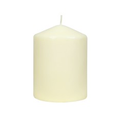 3Pack 3 Inchx 4 Inch Ivory Pressed and Over-Dipped Pillar Candles