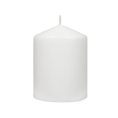 3Pack 3 Inchx 4 Inch White Pressed and Over-Dipped Pillar Candles