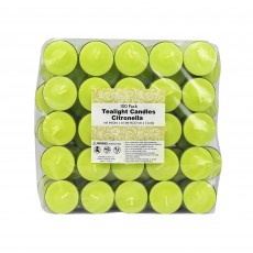 Lime Green Citronella Tealight Candles (100pcs/Box)