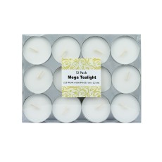 Mega Oversized White Tealights (12pc/Box)