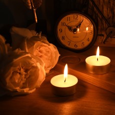 Mega Oversized Ivory Tealights (144pcs/Case) Bulk