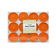 Mega Oversized Orange Tealights (12pc/Box)