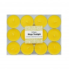 Mega Oversized Yellow Tealights (12pc/Box)