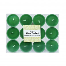 Mega Oversized Hunter Green Tealights (12pc/Box)