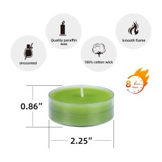 Mega Oversized Sage Green Tealights (144pcs/Case) Bulk