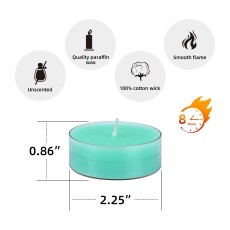 Mega Oversized Aqua Tealights (144pcs/Case) Bulk