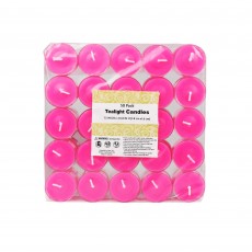 Hot Pink Tealight Candles (50pcs/Pack)