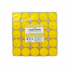 Yellow Tealight Candles (50pcs/Pack)