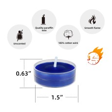 Blue Tealight Candles (50pcs/Pack)