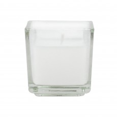 White Citronella Square Glass Votive Candles (12pc/Box)